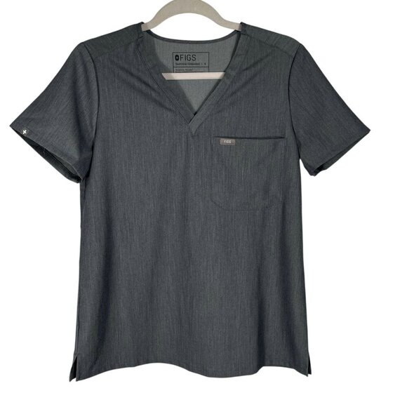 FIGS FIONx Catarina One-Pocket Scrub Top Graphite Short Sleeve Classic Fit Small - Picture 1 of 11